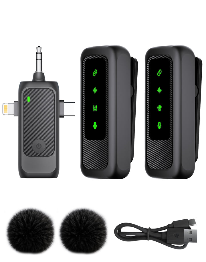Draadloze Microfoon Set incl Windshields