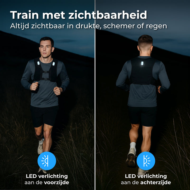 Hardloopvest met Verlichting