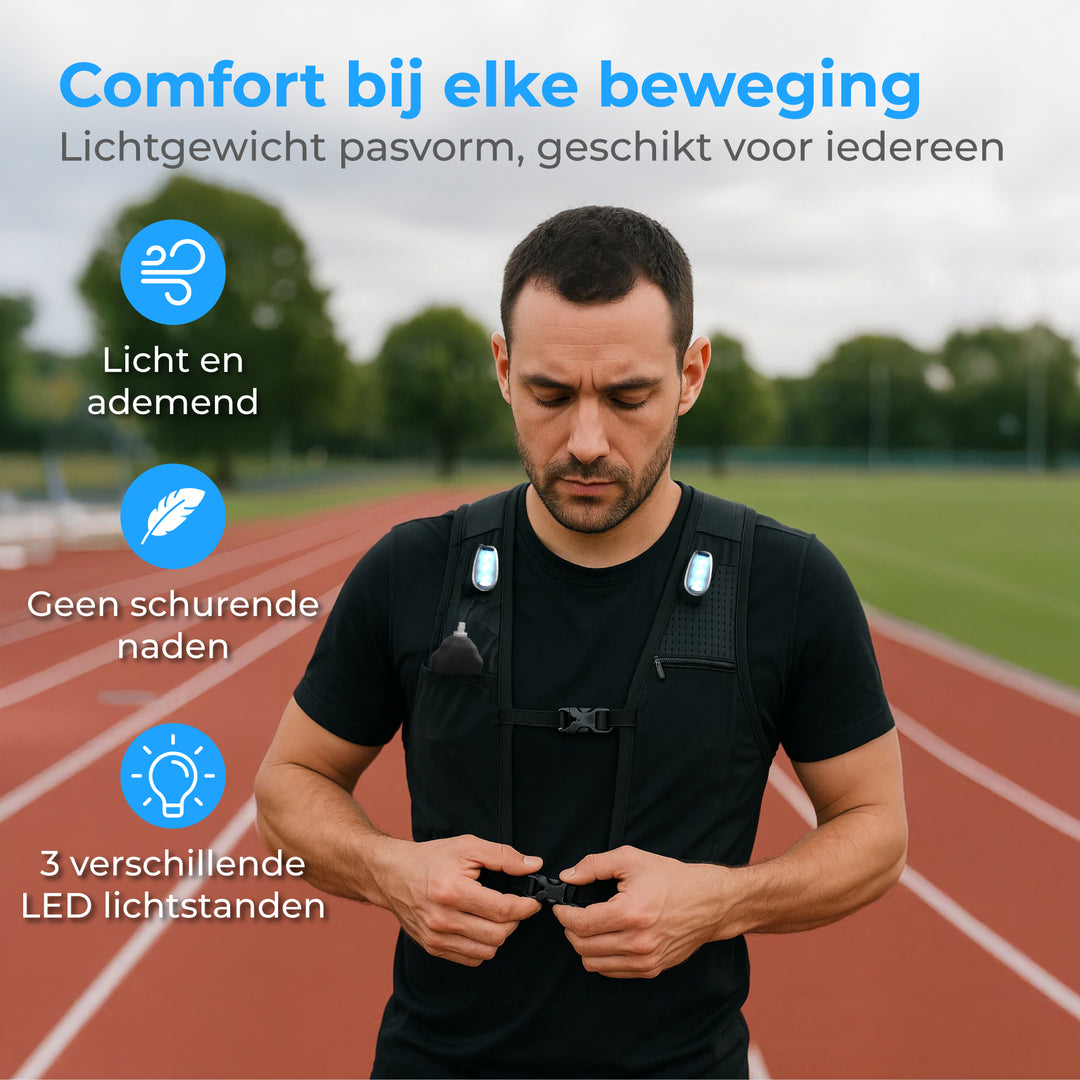 Hardloopvest met Verlichting